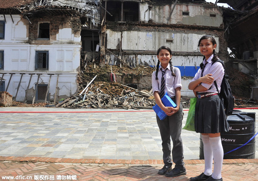 Nepal rebuilds home three months after earthquake