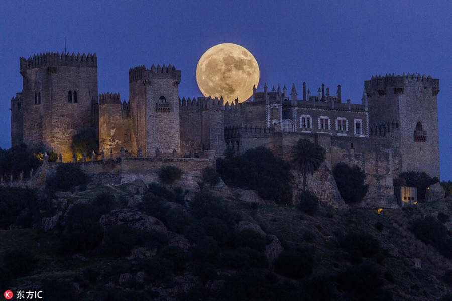 'Supermoon' shines over skies