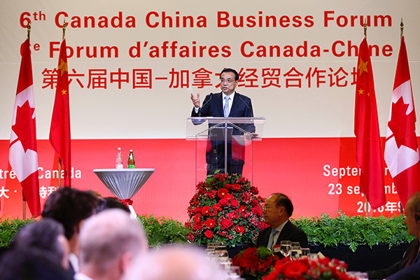 Chinese premier envisages FTA with Canada